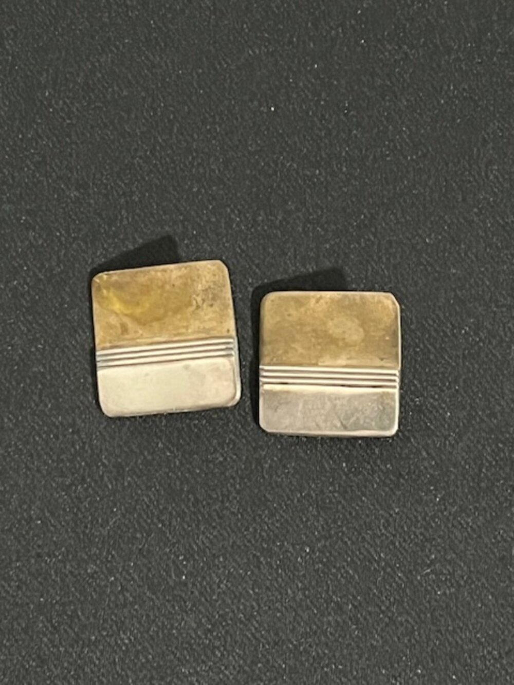 Vintage Metal Earrings Made by Woods